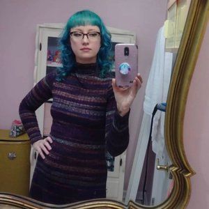 70s style knit dress